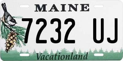ME license plate 7232UJ