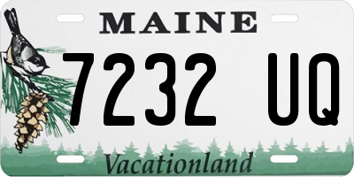 ME license plate 7232UQ