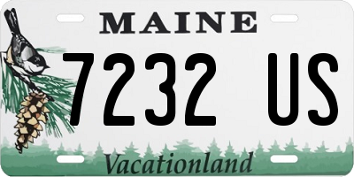 ME license plate 7232US