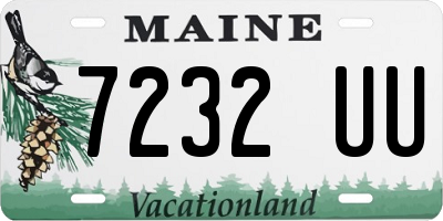 ME license plate 7232UU