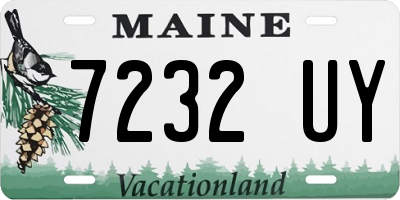 ME license plate 7232UY