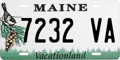 ME license plate 7232VA