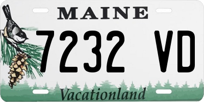 ME license plate 7232VD