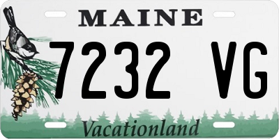 ME license plate 7232VG