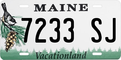 ME license plate 7233SJ