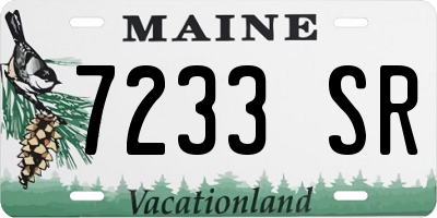 ME license plate 7233SR