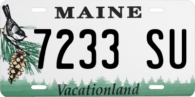 ME license plate 7233SU