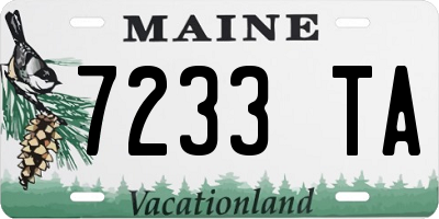 ME license plate 7233TA