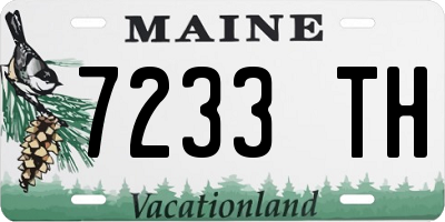 ME license plate 7233TH