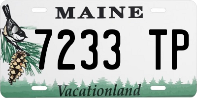 ME license plate 7233TP