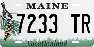 ME license plate 7233TR