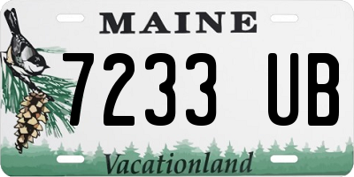 ME license plate 7233UB