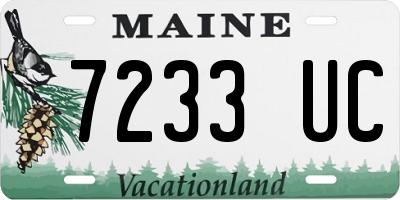 ME license plate 7233UC
