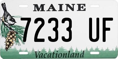 ME license plate 7233UF