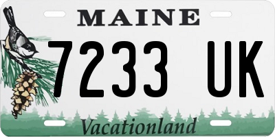 ME license plate 7233UK