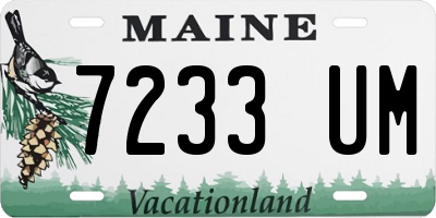 ME license plate 7233UM