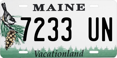ME license plate 7233UN