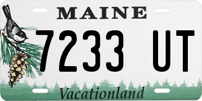 ME license plate 7233UT