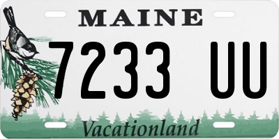 ME license plate 7233UU