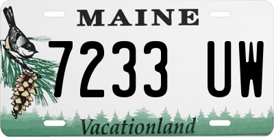 ME license plate 7233UW
