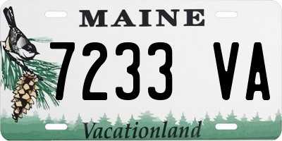 ME license plate 7233VA