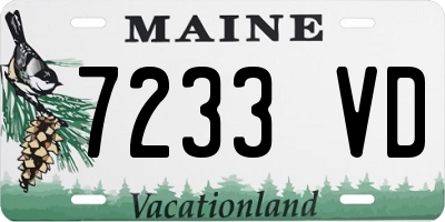 ME license plate 7233VD