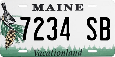 ME license plate 7234SB