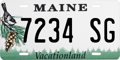 ME license plate 7234SG