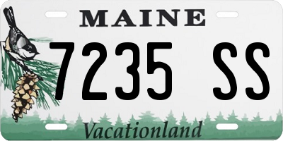 ME license plate 7235SS