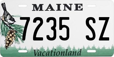 ME license plate 7235SZ