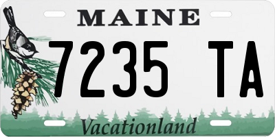 ME license plate 7235TA