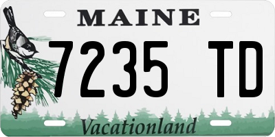 ME license plate 7235TD