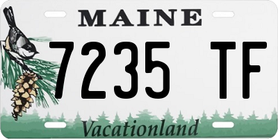 ME license plate 7235TF