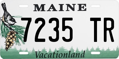 ME license plate 7235TR