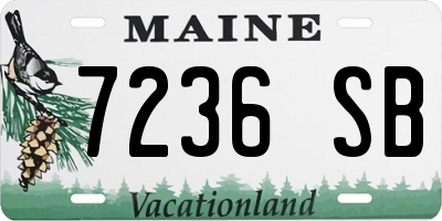 ME license plate 7236SB