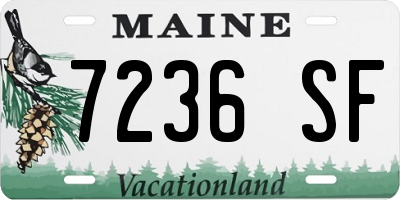 ME license plate 7236SF