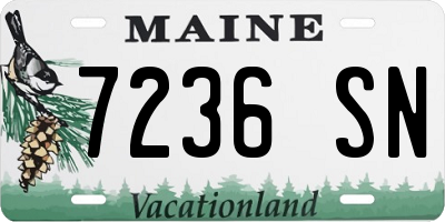 ME license plate 7236SN