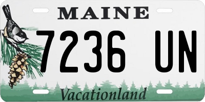 ME license plate 7236UN