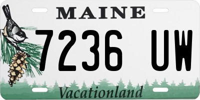 ME license plate 7236UW