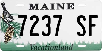 ME license plate 7237SF