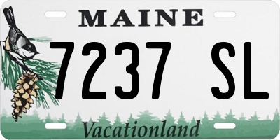 ME license plate 7237SL