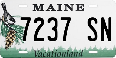 ME license plate 7237SN