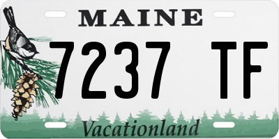 ME license plate 7237TF