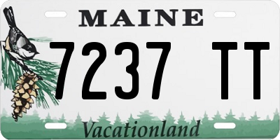 ME license plate 7237TT