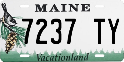 ME license plate 7237TY