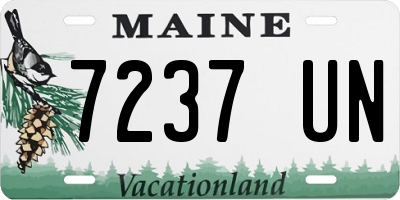ME license plate 7237UN