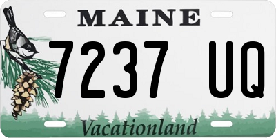 ME license plate 7237UQ