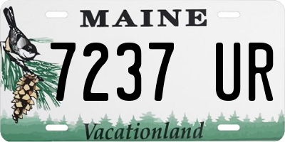 ME license plate 7237UR