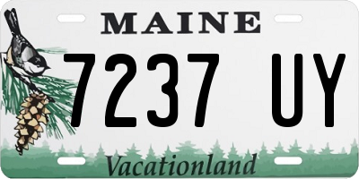 ME license plate 7237UY