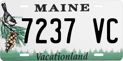 ME license plate 7237VC